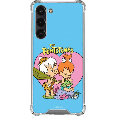 The Flinstones Bamm-Bamm and Pebbles Galaxy S24 FE Clear Case